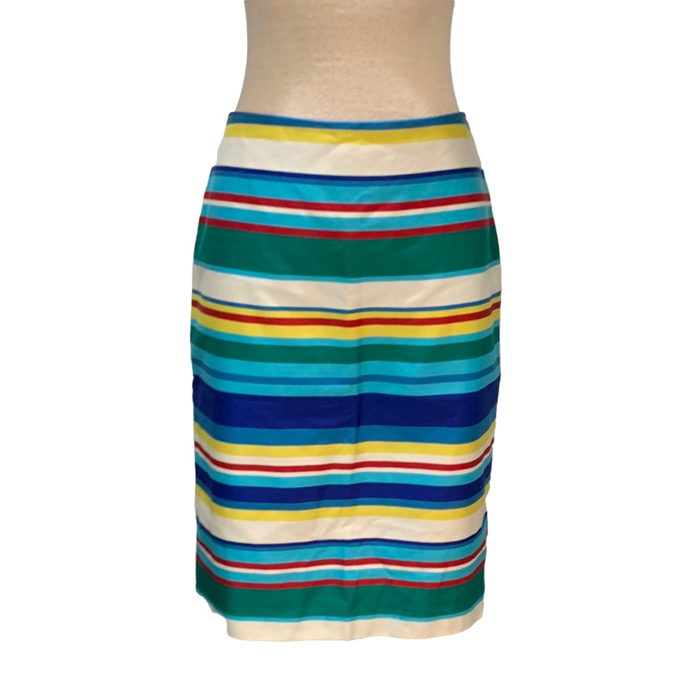 Talbots sz 10 striped midi skirt NWT